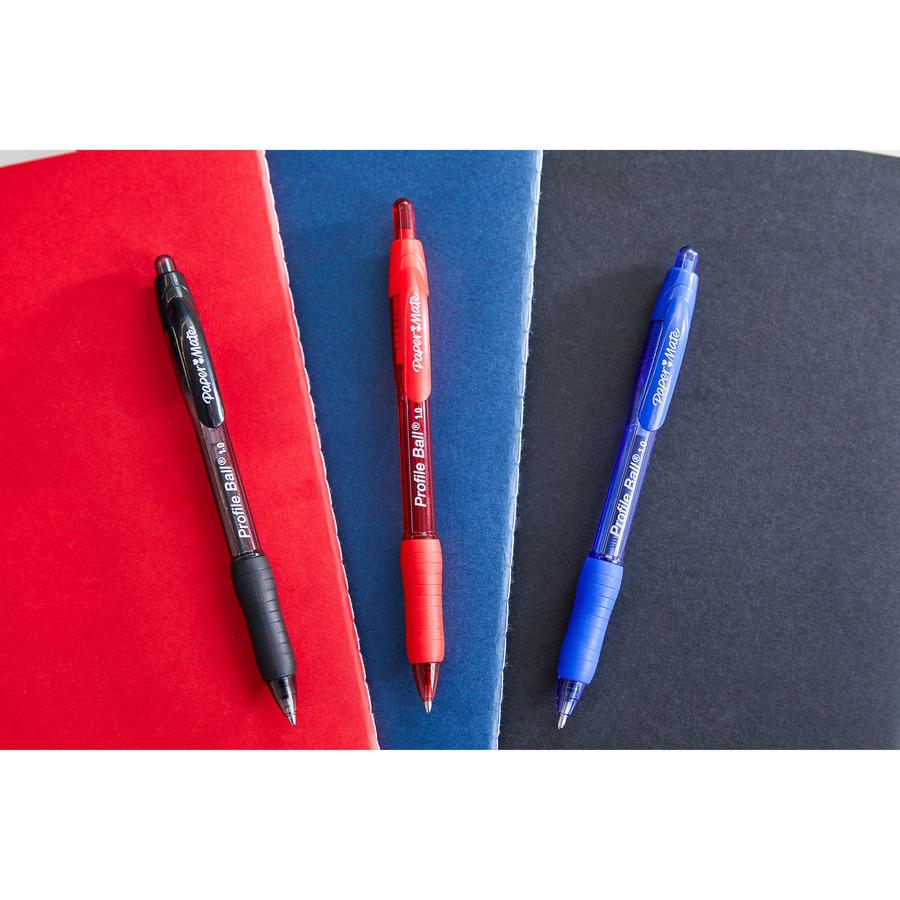 Paper Mate Profile 1.0mm Ballpoint Pens - Medium Pen Point - 1 mm Pen Point Size - Conical Pen Point Style - Retractable - Blue - Blue Barrel - 1 Dozen. Picture 2
