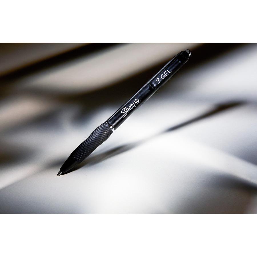Sharpie S-Gel Pens - Fine Pen Point - 0.5 mm Pen Point Size - Black Gel-based Ink - Black Barrel - 4 / Pack. Picture 5