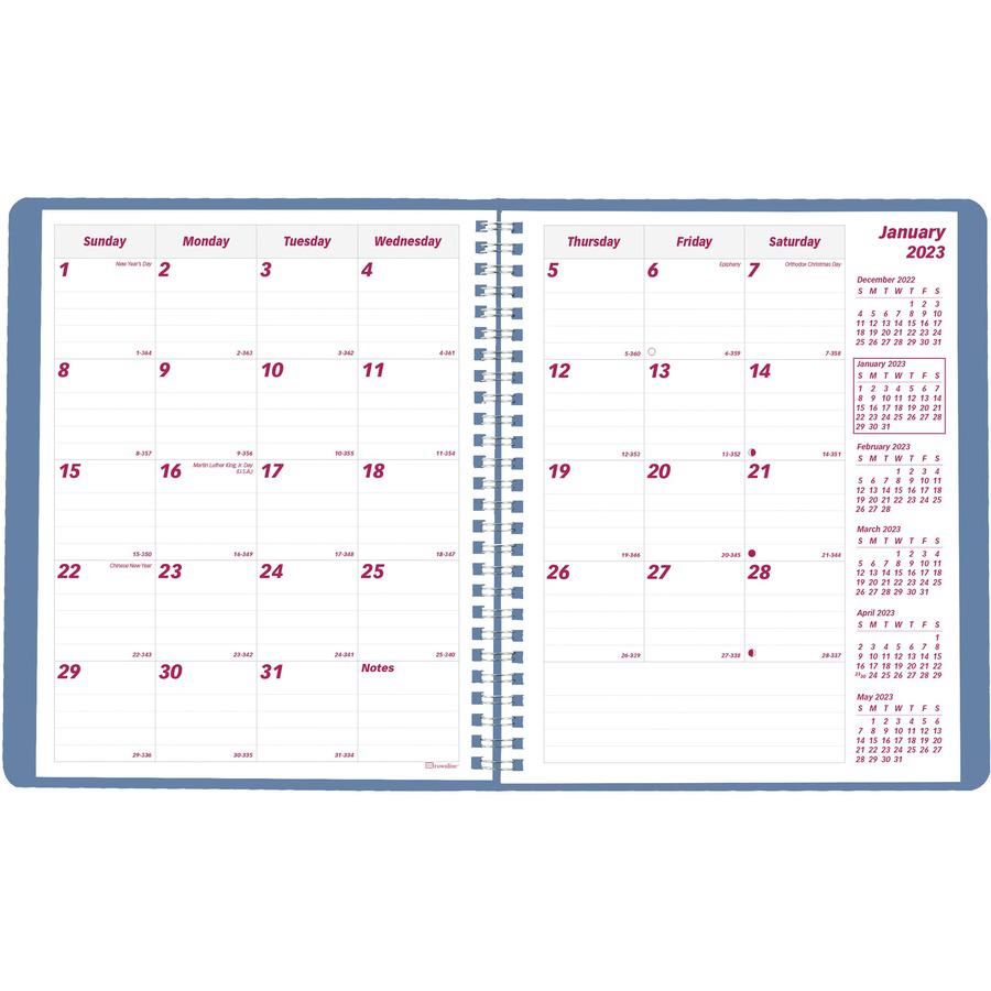 Brownline Mountain Monthly 2023 Planner - Monthly - 14 Month - December 2023 - January 2024 - Twin Wire - Nature's Hues - 8.9" Height x 7.1" Width - Ruled Daily Block, Reminder Section, Notes Area, Si. Picture 9
