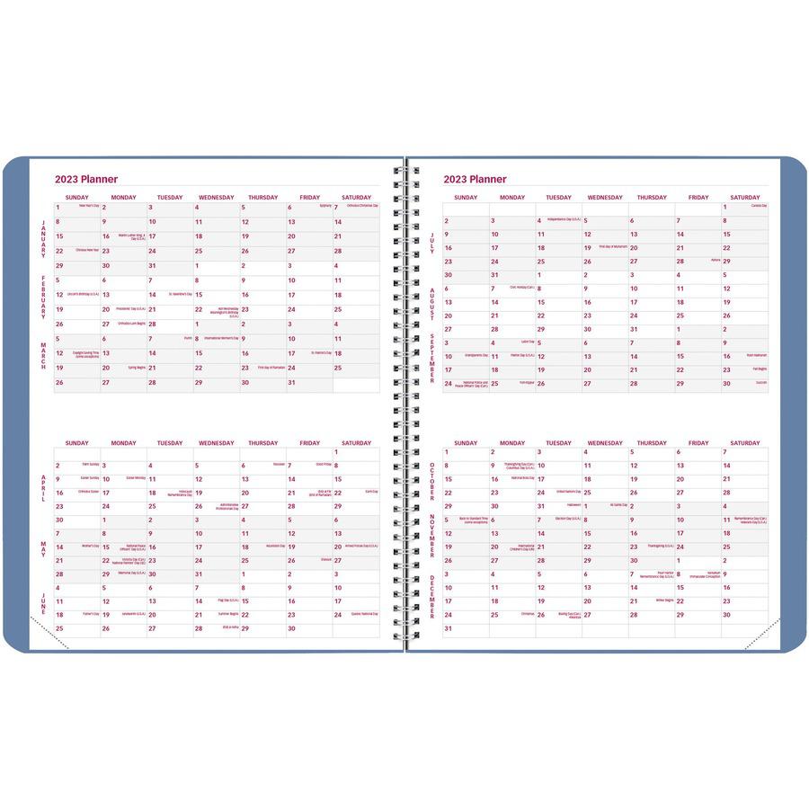 Brownline Mountain Monthly 2023 Planner - Monthly - 14 Month - December 2023 - January 2025 - Twin Wire - Nature's Hues - 11" Height x 8.5" Width - Ruled Daily Block, Reminder Section, Notes Area, Six. Picture 9