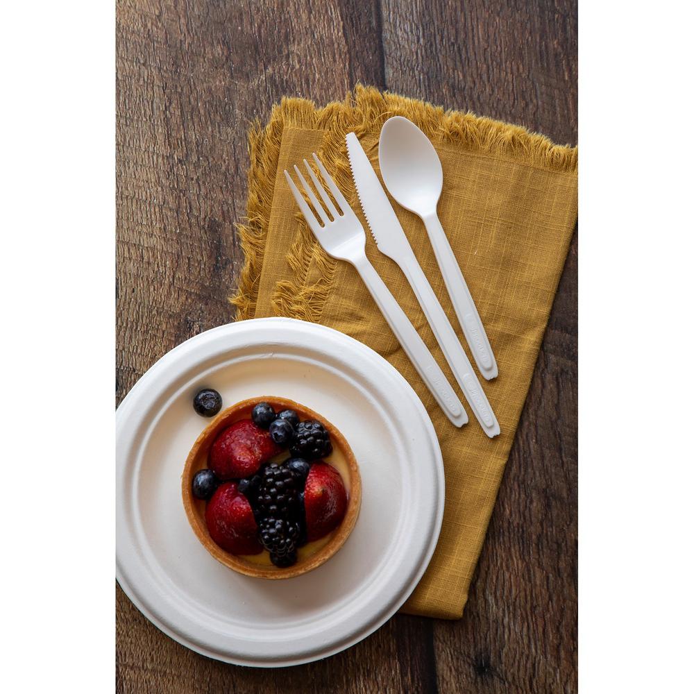 Eco-Products Cutlerease Dispensable Compostable Forks - 960/Carton - 1 x Fork - 6" Length Fork - Compostable - PLA (PolyLactic Acid) Plastic - White - TAA Compliant. Picture 2