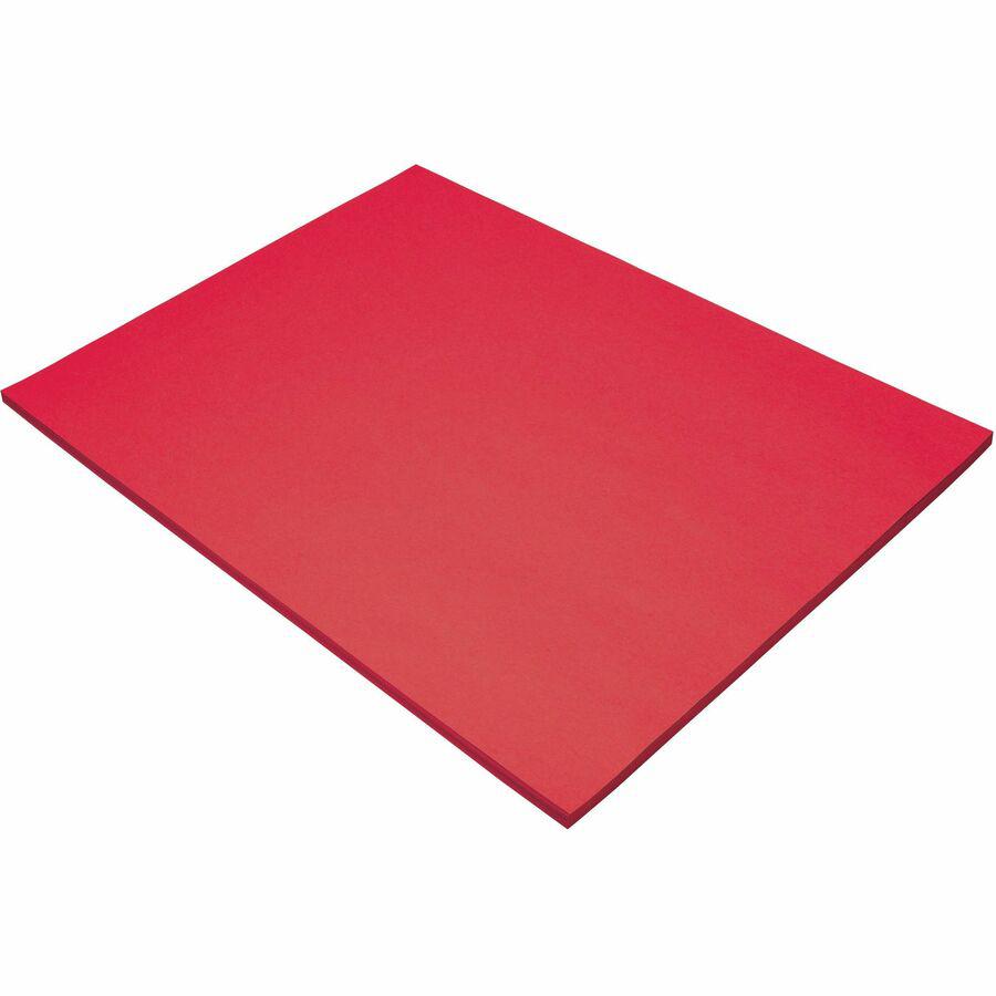 Pacon Color Brights Cardstock - Rojo Red - Letter - 8 1/2" x 11" - 65 lb Basis Weight - 100 / Pack - Acid-free, Recyclable, Lignin-free, Buffered - Rojo Red. Picture 3