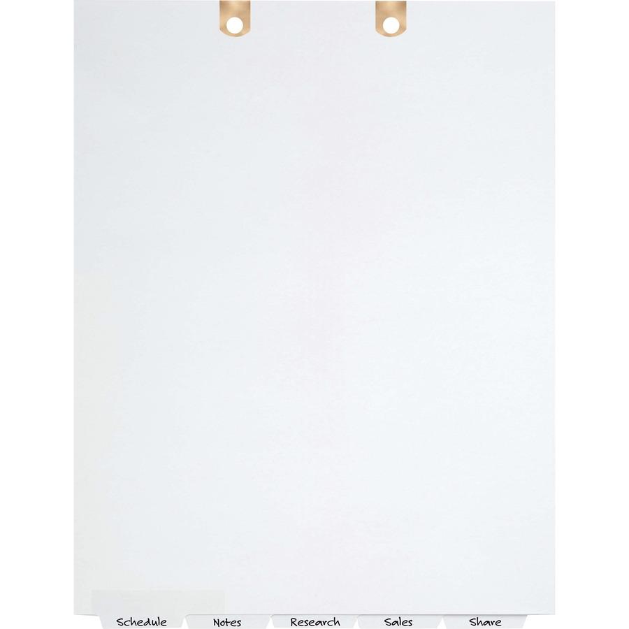 Avery&reg; Tab Divider - 5 x Divider(s) - Write-on Bottom Tab(s) - 5 - 5 Tab(s)/Set - 8.5" Divider Width x 11" Divider Length - 2 Hole Punched - White Paper Divider - White Paper Tab(s) - Recycled - 4. Picture 2