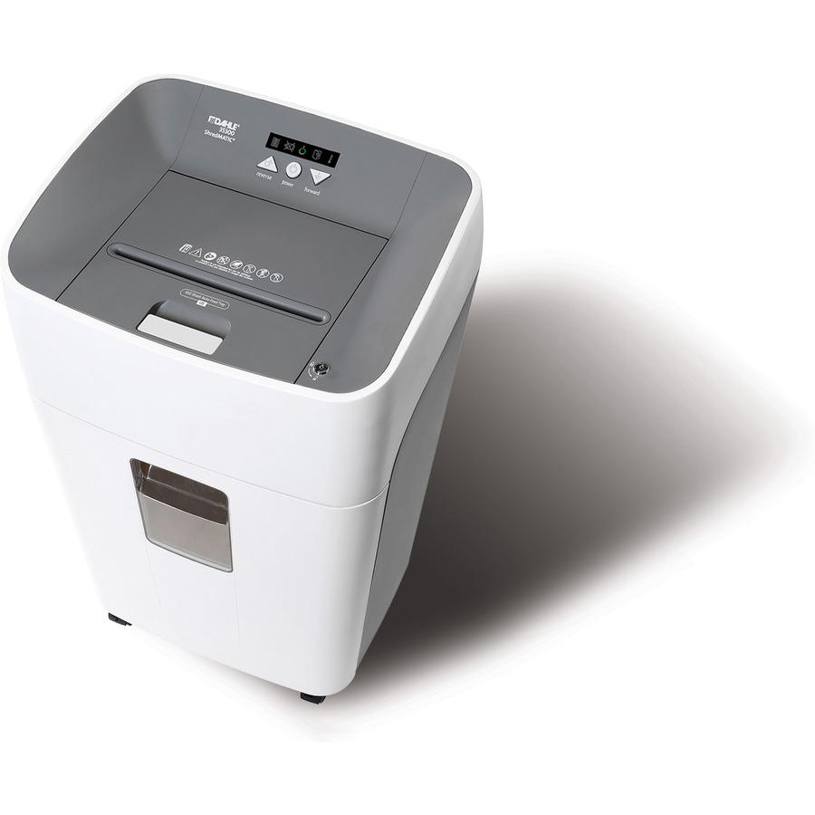 Dahle ShredMATIC 35314 Auto-feed Shredder - Cross Cut - 16 Per Pass - for shredding Staples, Paper Clip, Credit Card, CD, DVD - 0.188" x 0.313" Shred Size - P-4 - 12 ft/min - 8.75" Throat - 11 gal Was. Picture 6
