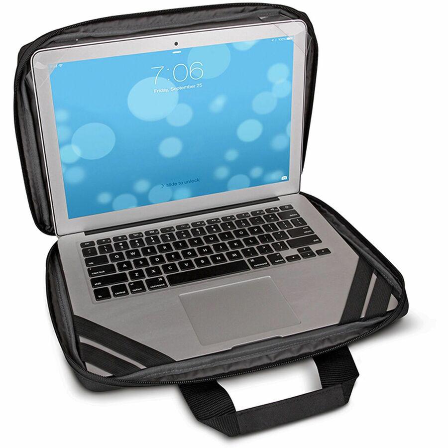 Solo Carrying Case for 13.3" Chromebook, Notebook - Black - Drop Resistant, Bacterial Resistant, Water Resistant - Fabric - Handle - 1 Pack. Picture 7