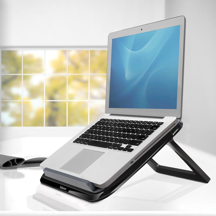 Fellowes I-Spire Series Laptop Quick Lift -Black - 1.6" x 12.6" x 11.3" x - ABS Plastic - 1 Each - Black. Picture 10