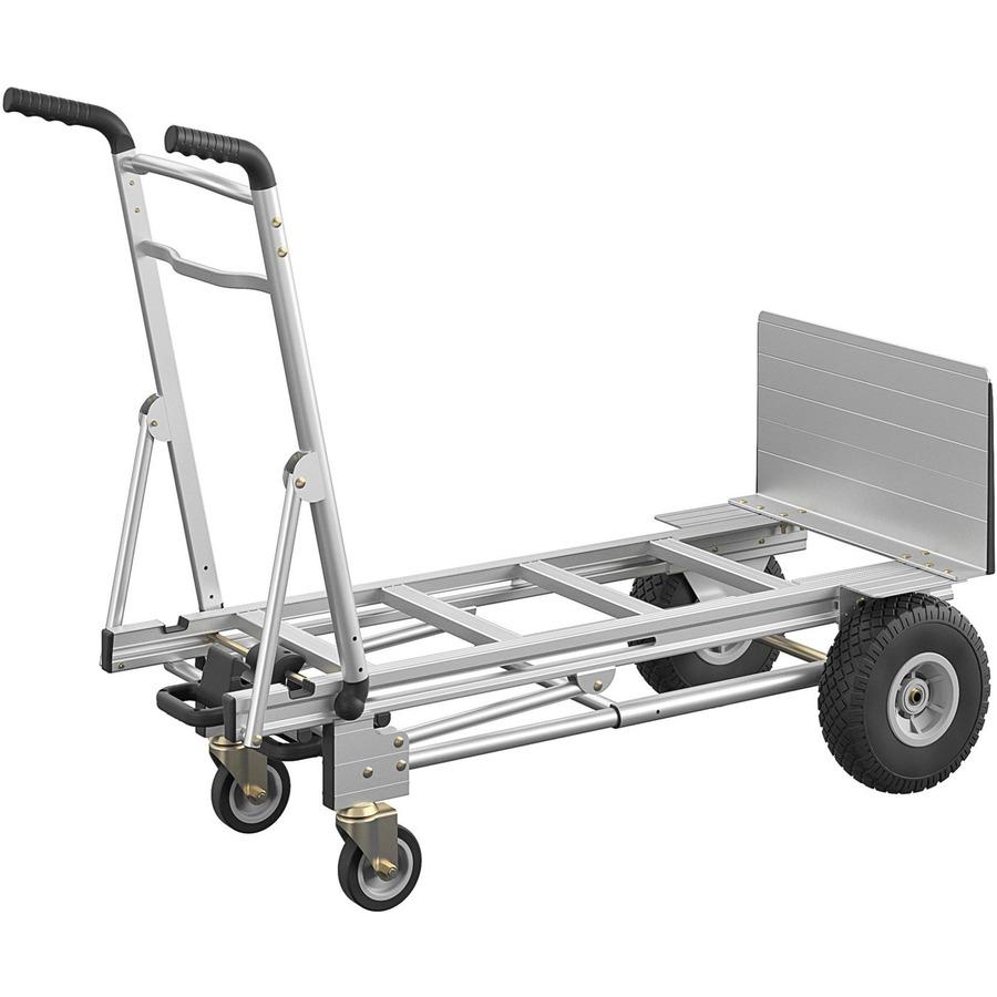 Cosco 3-in-1 Assist Series Hand Truck - 1000 lb Capacity - 4 Casters - Aluminum - x 19" Width x 21" Depth x 47.5" Height - Silver Gray - 1 Each. Picture 6