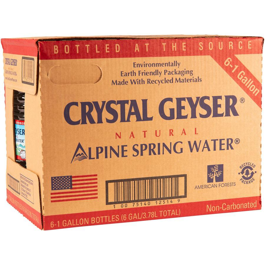 Crystal Geyser Alpine Bottled Spring Water - Ready-to-Drink - 127.99 fl oz (3.79 L) - 288 / Pallet. Picture 6