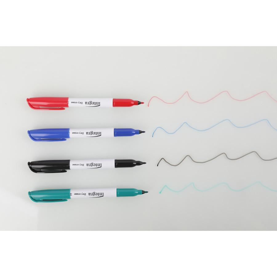 Integra Dry-Erase Markers - Fine Marker Point - Assorted Alcohol Based Ink - 4 / Set. Picture 4