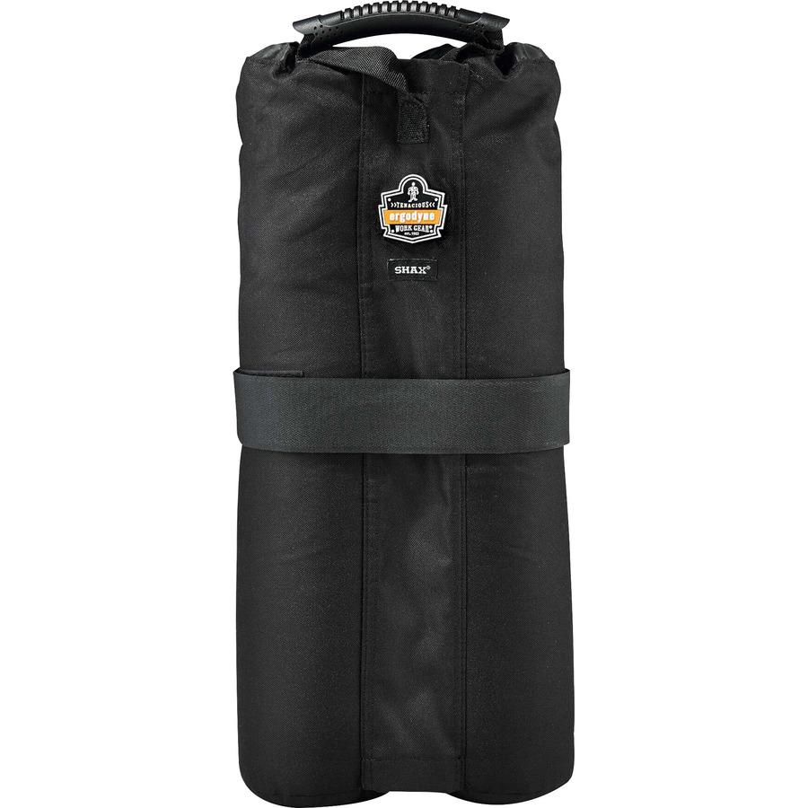 Shax 6094 One Size Tent Weight Bags - 40 lb Capacity - 10" Width x 7" Length - Black - Polyurethane, Polyester - 1Each - Tent. Picture 2