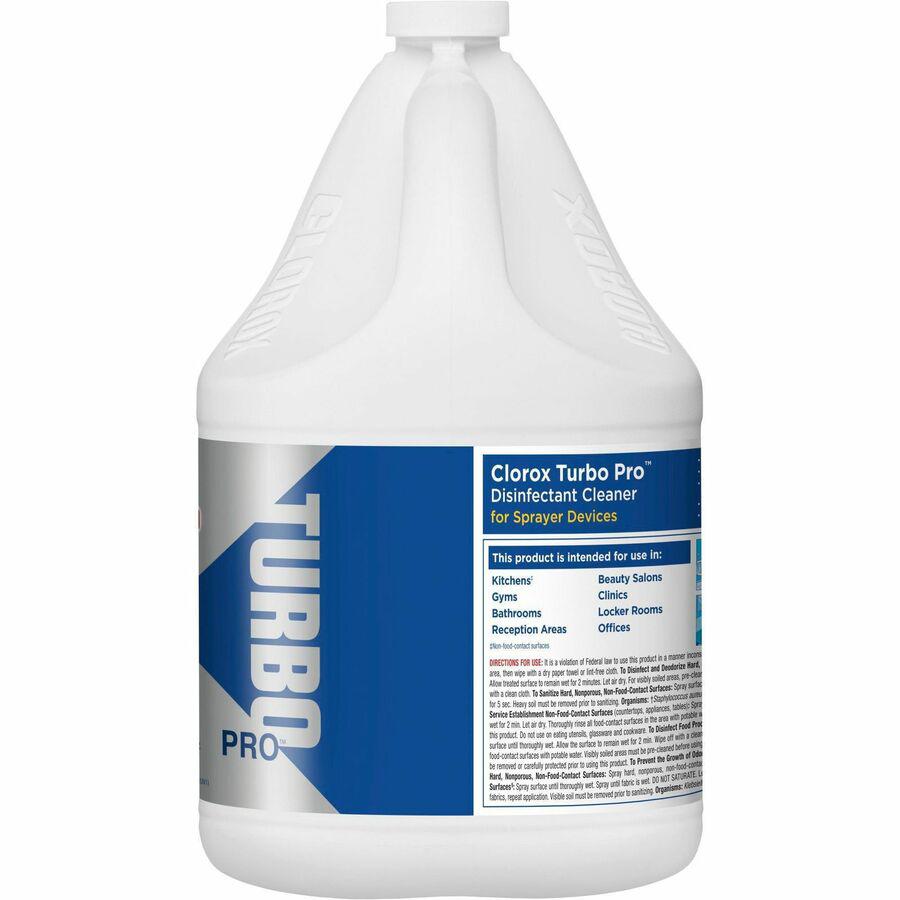 Clorox Turbo Pro Disinfectant Cleaner for Sprayer Devices - 121 fl oz (3.8 quart) - Fresh ScentBottle - 3 / Carton - White. Picture 18