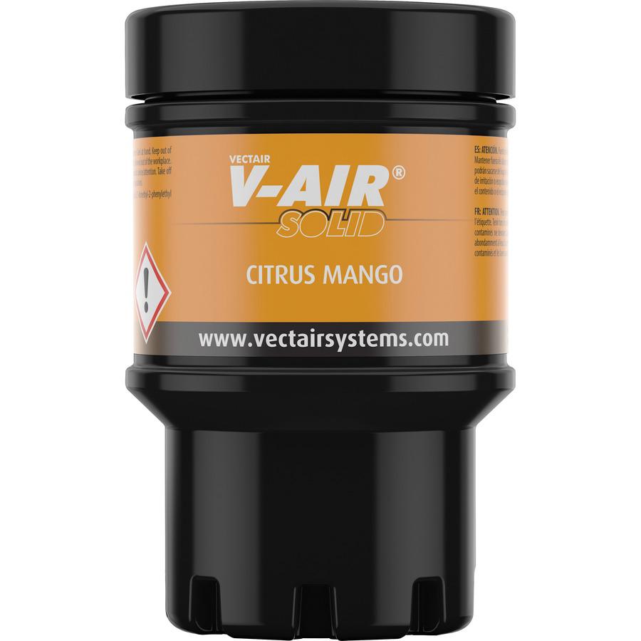 Vectair Systems V-Air MVP Dispenser Fragrance Refill - Spray - 6000 ft³ - Citrus Mango - 60 Day - 6 / Carton - Odor Neutralizer. Picture 2
