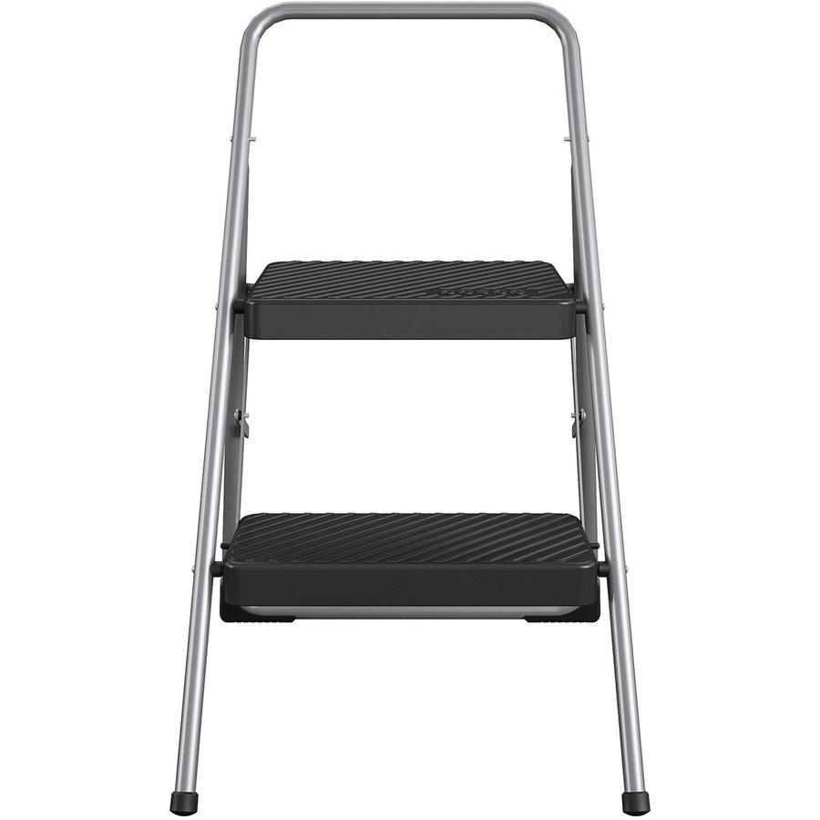 Cosco 2-Step Household Folding Step Stool - 2 Step - 200 lb Load Capacity - 17.3" x 18" x 28.2" - Gray. Picture 4