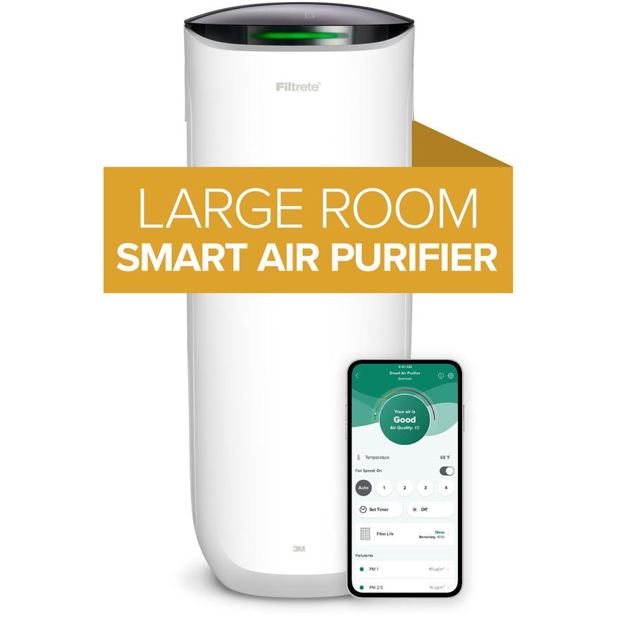 Filtrete Smart Room Air Purifier FAP-ST02, Large Room, White - True HEPA - 310 Sq. ft. - White. Picture 4