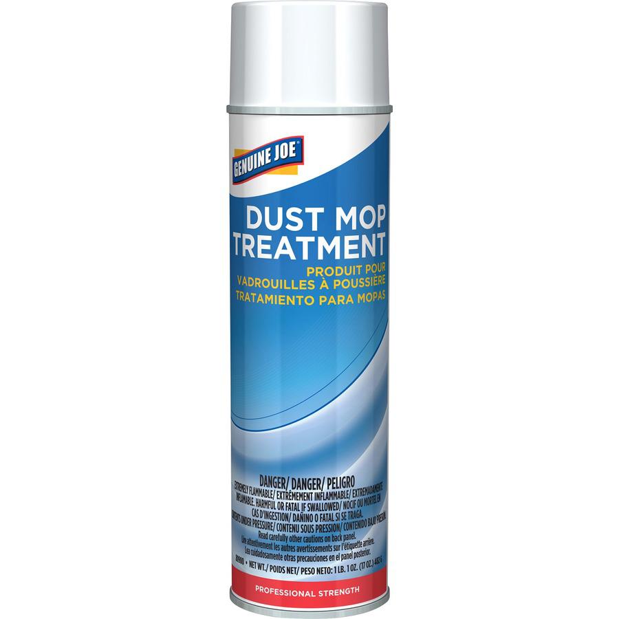 Genuine Joe Dust Mop Treatment - 14 fl oz (0.4 quart) - 6 / Carton - Oil Based - Blue. Picture 2