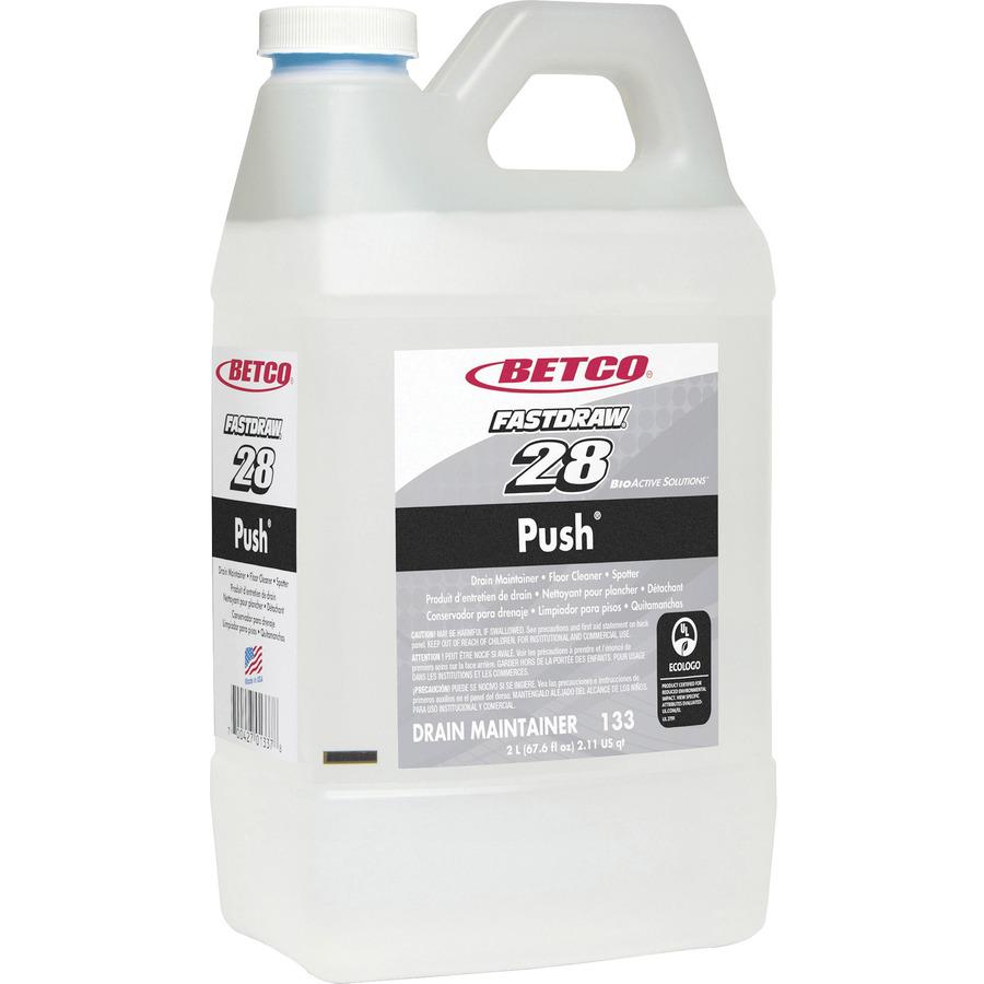 Betco Green Earth Push Enzyme Multi-Purpose Cleaner - FASTDRAW 28 - Concentrate - 67.6 fl oz (2.1 quart) - New Green Scent - 4 / Carton - Bio-based, Non-corrosive, Non-flammable, Caustic-free, Spill P. Picture 2