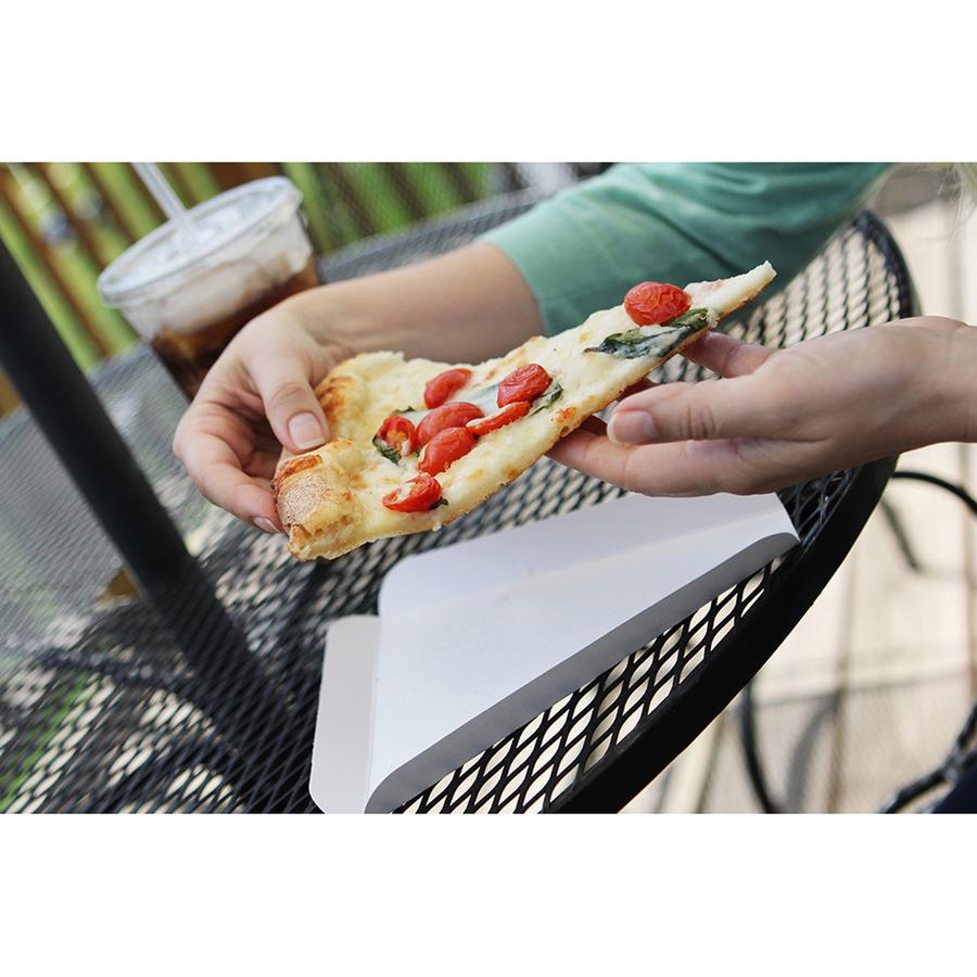 SEPG Southern Champ Pizza Wedge Trays - Serving, Pizza - White - Paper Body - 500 / Carton. Picture 3