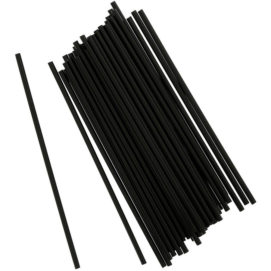 Banyan Cocktail Stirrers - 5" Length - Plastic - 10000 / Carton - Black. Picture 6
