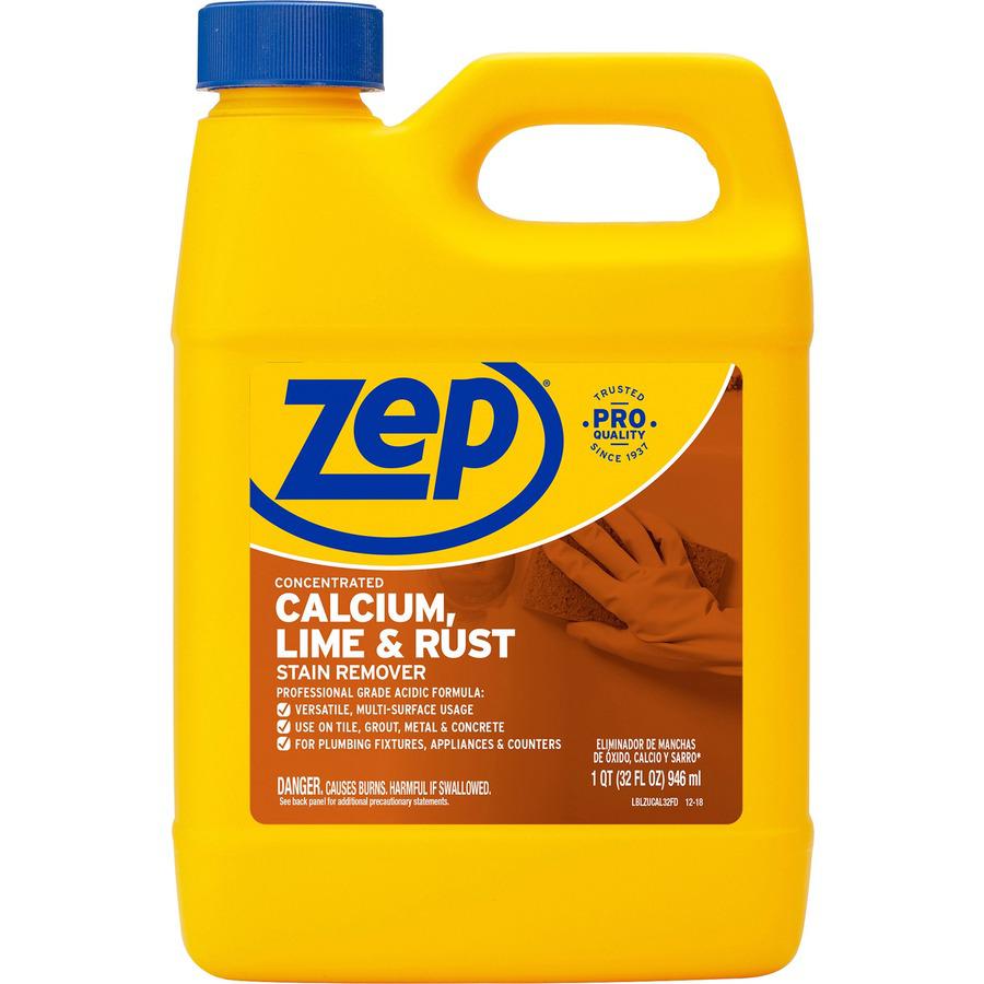 Zep Calcium, Lime & Rust Stain Remover - Concentrate Liquid - 32 fl oz (1 quart) - 1 Each - Yellow. Picture 2
