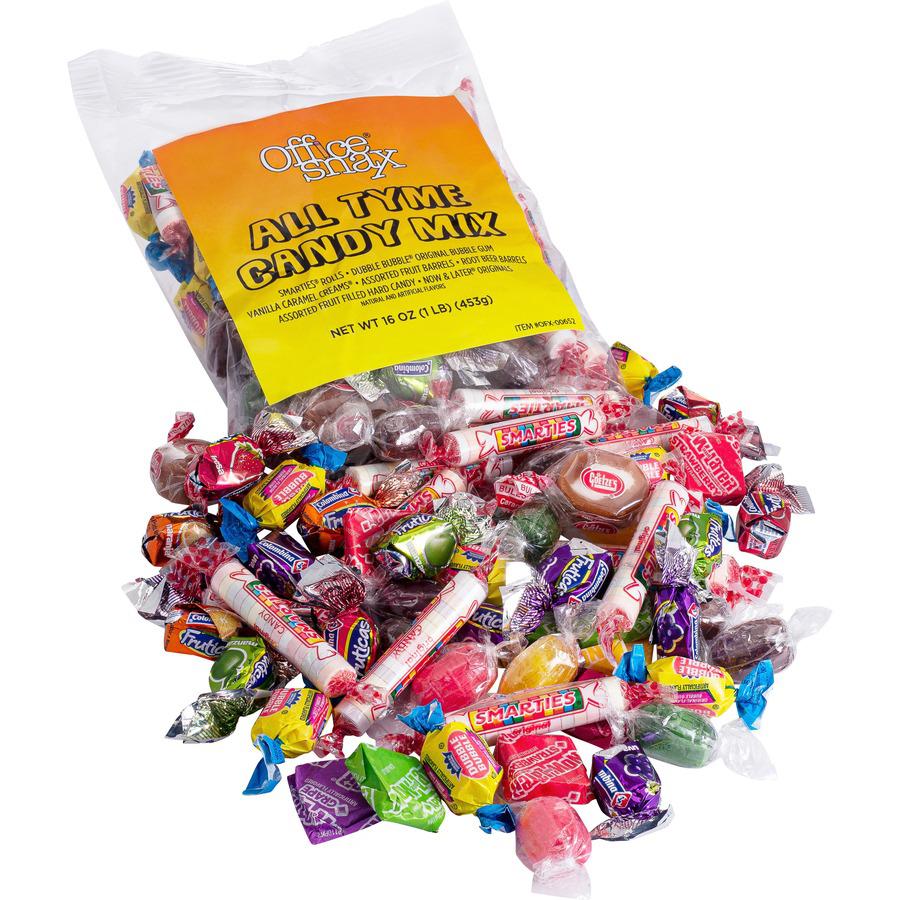 Office Snax All Tyme Mix Assorted Candies - Assorted - Individually Wrapped - 16 oz - 1 Each. Picture 2