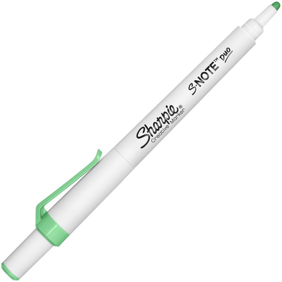 Sharpie S-Note Duo Dual-Tip Markers - Chisel, Bullet Marker Point Style - Assorted - 6 / Box. Picture 7