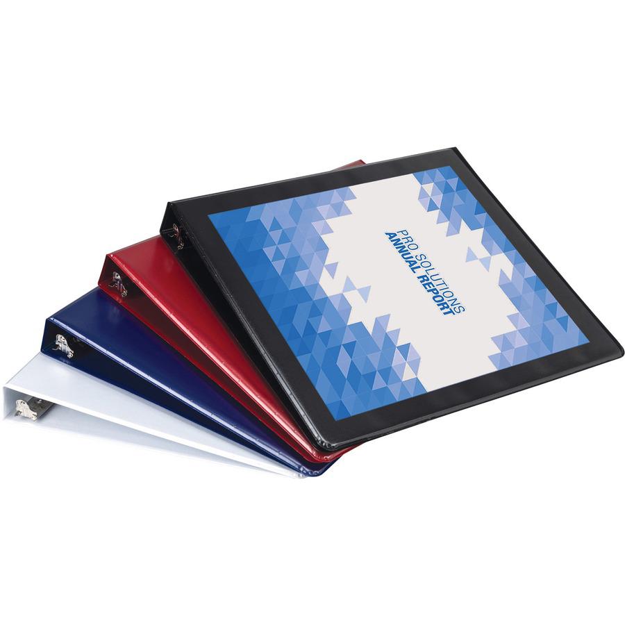 Samsill Durable View Binders - 1" Binder Capacity - Letter - 8 1/2" x 11" Sheet Size - 225 Sheet Capacity - 1" Ring - 3 x D-Ring Fastener(s) - 2 Internal Pocket(s) - Polypropylene, Chipboard - Black, . Picture 11