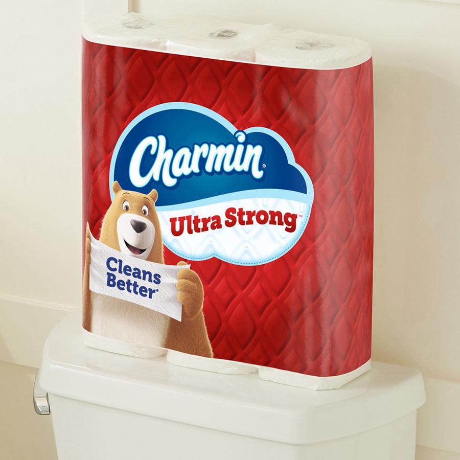 Charmin Ultra Strong Bath Tissue - 2 Ply - White - 4 Rolls Per Pack - 1 Pack. Picture 11