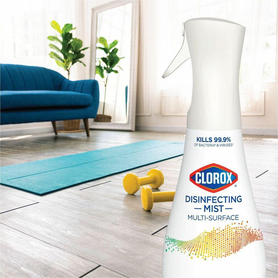 Clorox Disinfecting, Sanitizing, and Antibacterial Mist - 16 fl oz (0.5 quart) - Lemongrass Mandarin Scent - 1 Each - Non-aerosol, Bleach-free - White. Picture 18