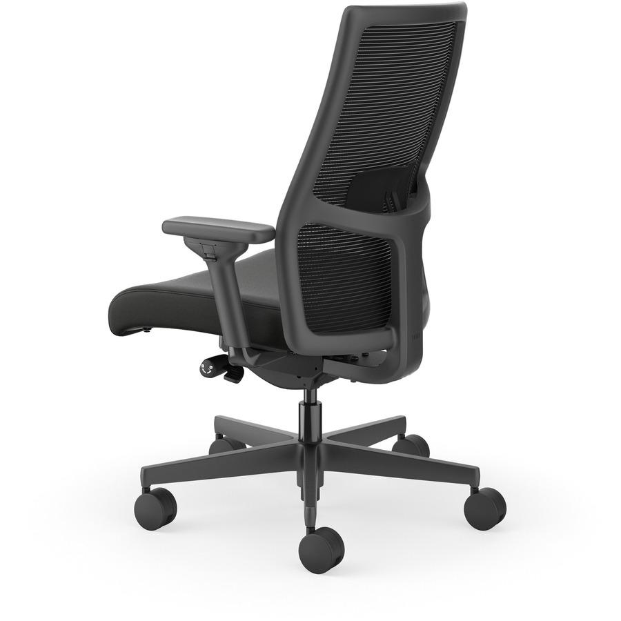 HON Ignition 2.0 Mid-back Big & Tall Task Chair - Black Foam Seat - Black Back - Black Frame - Mid Back - 5-star Base - Armrest - 1 Each. Picture 10