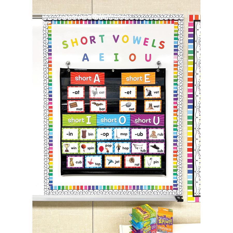 Teacher Created Resources Short Vowels Pocket Chart Cards - Skill Learning: Short Vowels - 205 Pieces - 1 Pack. Picture 3