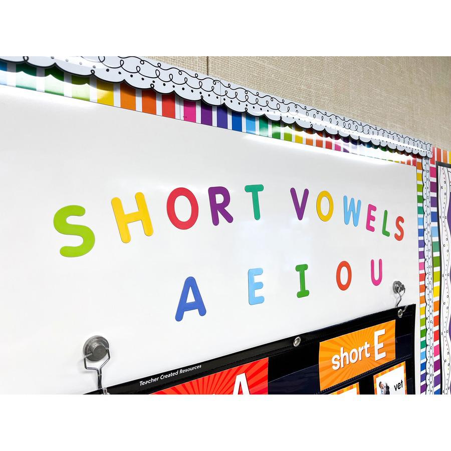 Teacher Created Resources Colorful Magnetic Letters - Fun Theme/Subject - Magnetic - 2" Length - Multi - 1 Pack. Picture 3
