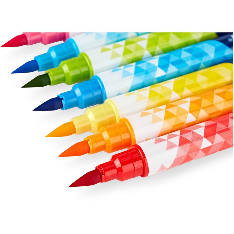 Crayola Dual-Ended Markers - Chisel, Brush Marker Point Style - Multicolor - 12 / Pack. Picture 7