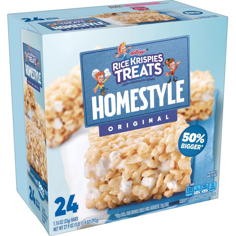 Rice Krispies Homestyle Original Treats - Individually Wrapped - Original - 1.74 lb - 24 / Box. Picture 5