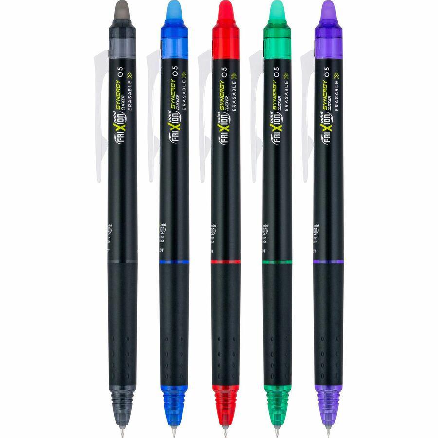 FriXion Synergy Clicker Erasable Gel Pen - Extra Fine Pen Point - 0.5 mm Pen Point Size - Retractable - Assorted - 5 / Pack. Picture 4