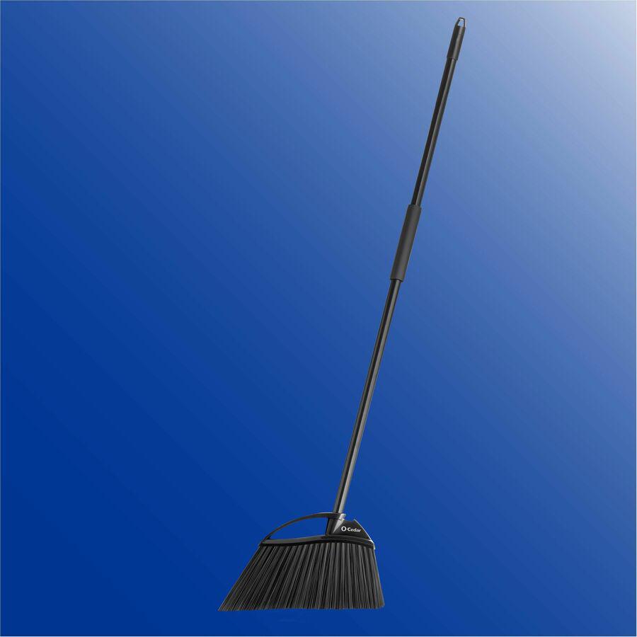 O-Cedar PowerCorner Outdoor Broom - 1 Each - Black, Gray. Picture 14