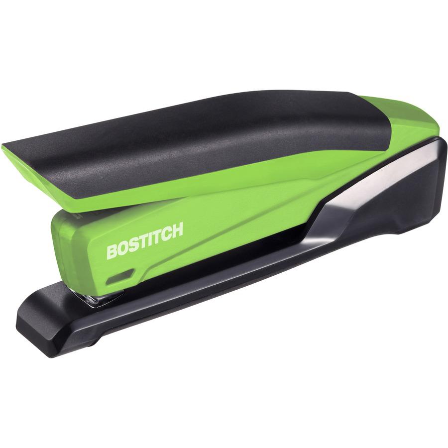 Bostitch InPower Spring-Powered Antimicrobial Desktop Stapler - 20 Sheets Capacity - 210 Staple Capacity - Full Strip - 1 Each - Green. Picture 14