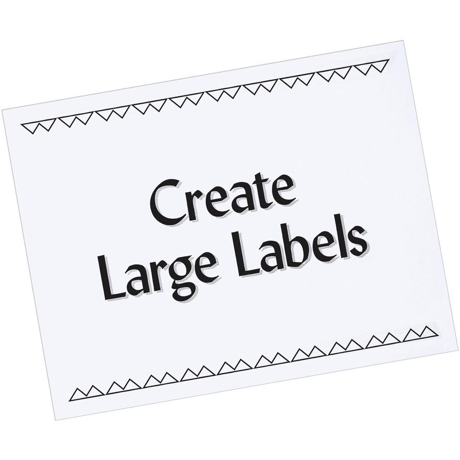 PRES-a-ply Labels - 8 1/2" Width x 11" Length - Permanent Adhesive - Rectangle - Laser, Inkjet - White - 100 / Box. Picture 4