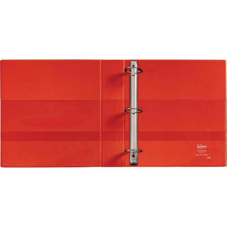 Avery&reg; Heavy-duty Binder - One-Touch Rings - DuraHinge - 1 1/2" Binder Capacity - Letter - 8 1/2" x 11" Sheet Size - 400 Sheet Capacity - Ring Fastener(s) - 4 Pocket(s) - Polypropylene - Recycled . Picture 6