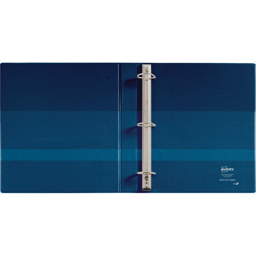 Avery&reg; Heavy-Duty View 3 Ring Binder - 1" Binder Capacity - Letter - 8 1/2" x 11" Sheet Size - 275 Sheet Capacity - 3 x Ring Fastener(s) - 4 Pocket(s) - Polypropylene - Recycled - Pocket, Heavy Du. Picture 5