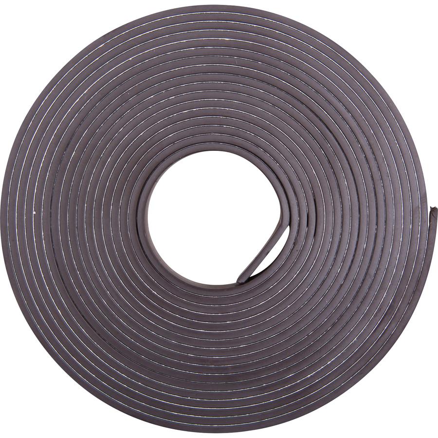 Zeus Magnetic Tape - 10 ft Length x 0.50" Width - Magnet - Adhesive Backing - For Sign, Photo - 1 / Roll - Black. Picture 2