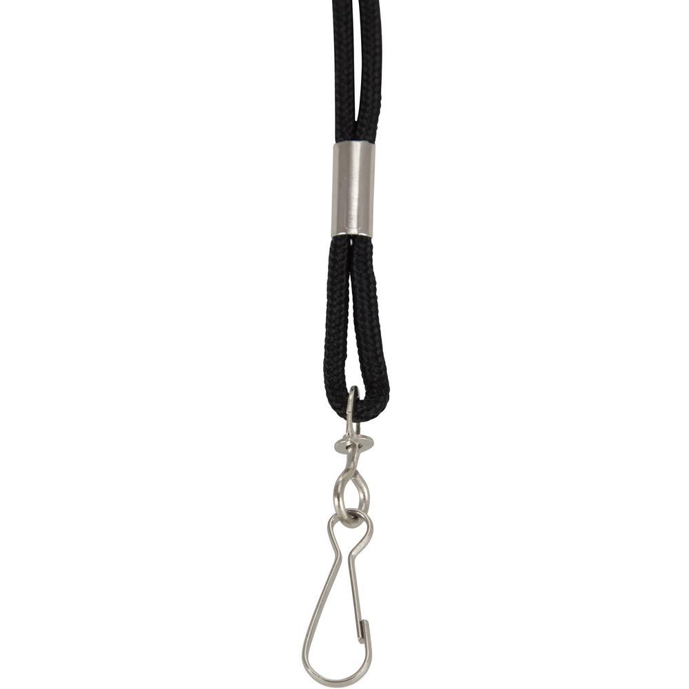SICURIX Standard Rope Lanyard - 12 / Pack - 36" Length - Black - Nylon. Picture 3
