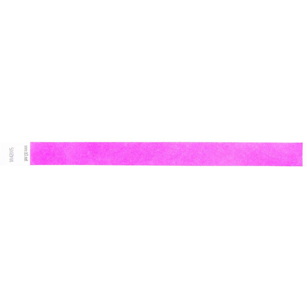 SICURIX Standard Dupont Tyvek Security Wristband - 100 / Pack - 0.8" Height x 10" Width Length - Purple - Tyvek. Picture 3