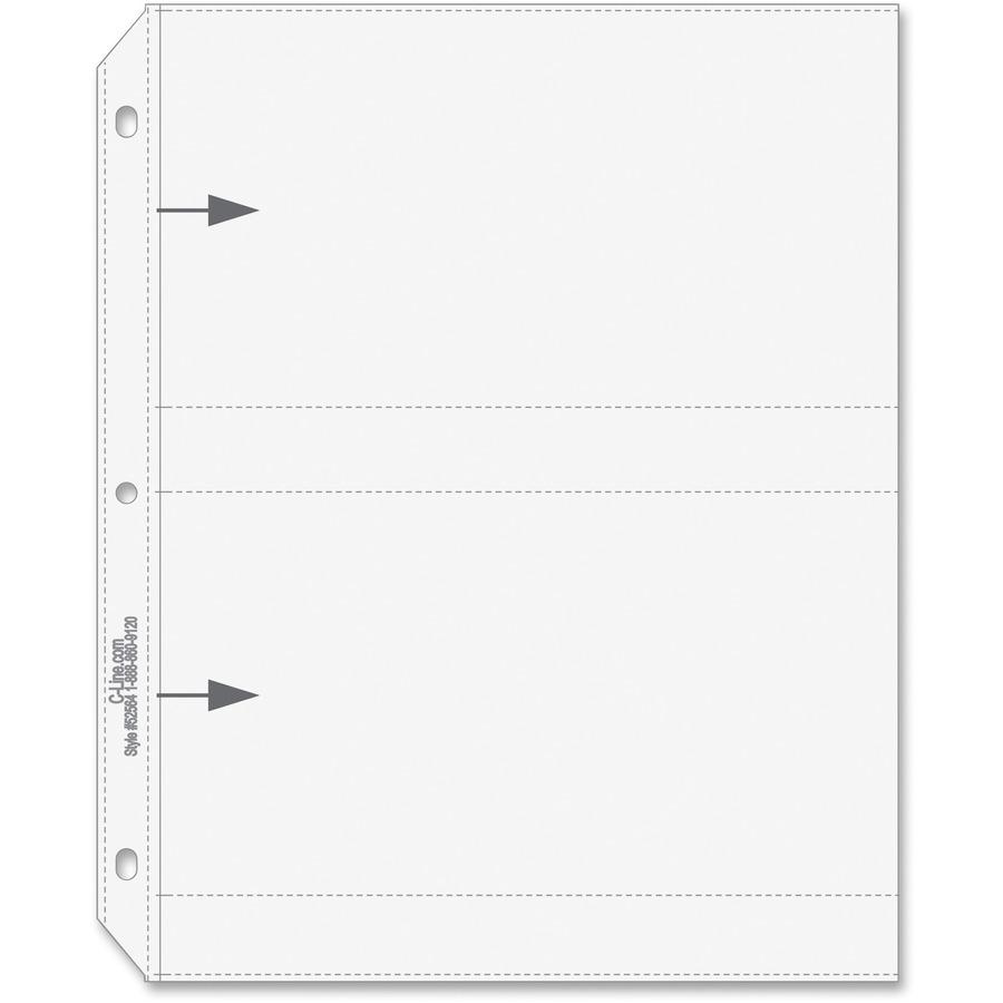 C-Line Ring Binder Photo Storage Pages - 4 Capacity - 4" Width x 6" Length - 3-ring Binding. Picture 3