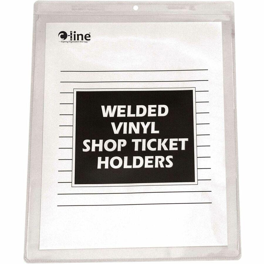 C-Line Vinyl Shop Ticket Holders, Welded - Both Sides Clear, 9 x 12, 50/BX, 80912. Picture 5