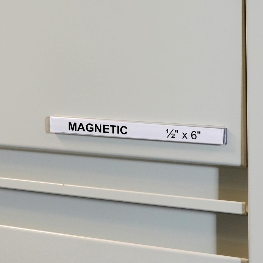C-Line HOL-DEX Magnetic Shelf/Bin Label Holders - 1/2-Inch x 6-Inch, 10/BX, 87207. Picture 2