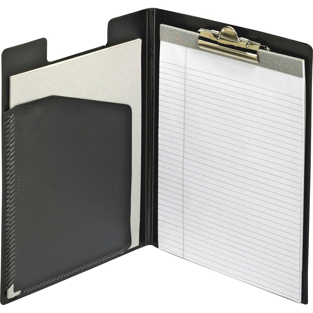 Cardinal Letter Pad Folio - 8 1/2" x 11" - 100 Sheet Capacity - 1 Inside Front Pocket(s) - Vinyl, Polyvinyl Chloride (PVC) - Black - 1 Each. Picture 4