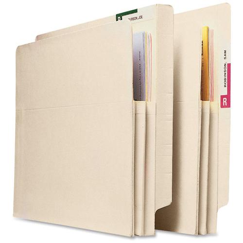 Pendaflex Letter Recycled File Pocket - 8 1/2" x 11" - 5 1/4" Expansion - Manila, Tyvek - Manila - 10% Recycled - 10 / Box. Picture 3