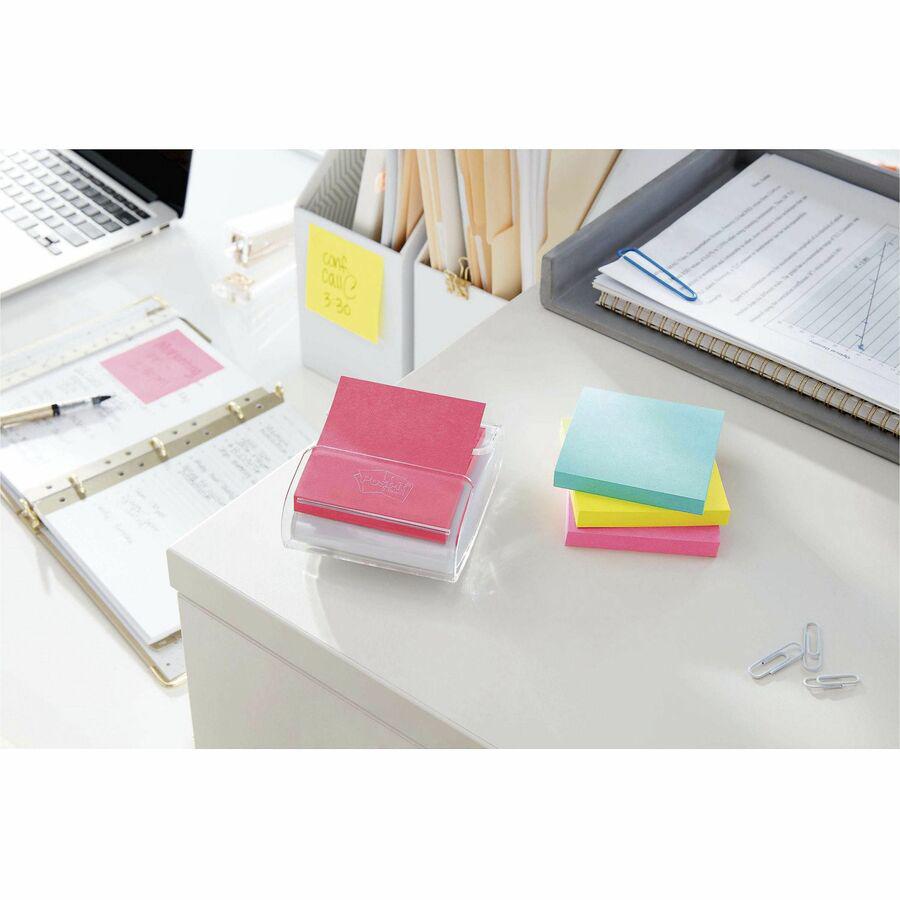 Post-it&reg; Pop-up Adhesive Note - 600 - 3" x 3" - Square - 100 Sheets per Pad - Unruled - Electric Blue, Limeade, Neon Orange, Neon Pink, Concord - Paper - Pop-up, Self-adhesive, Repositionable - 6 . Picture 10