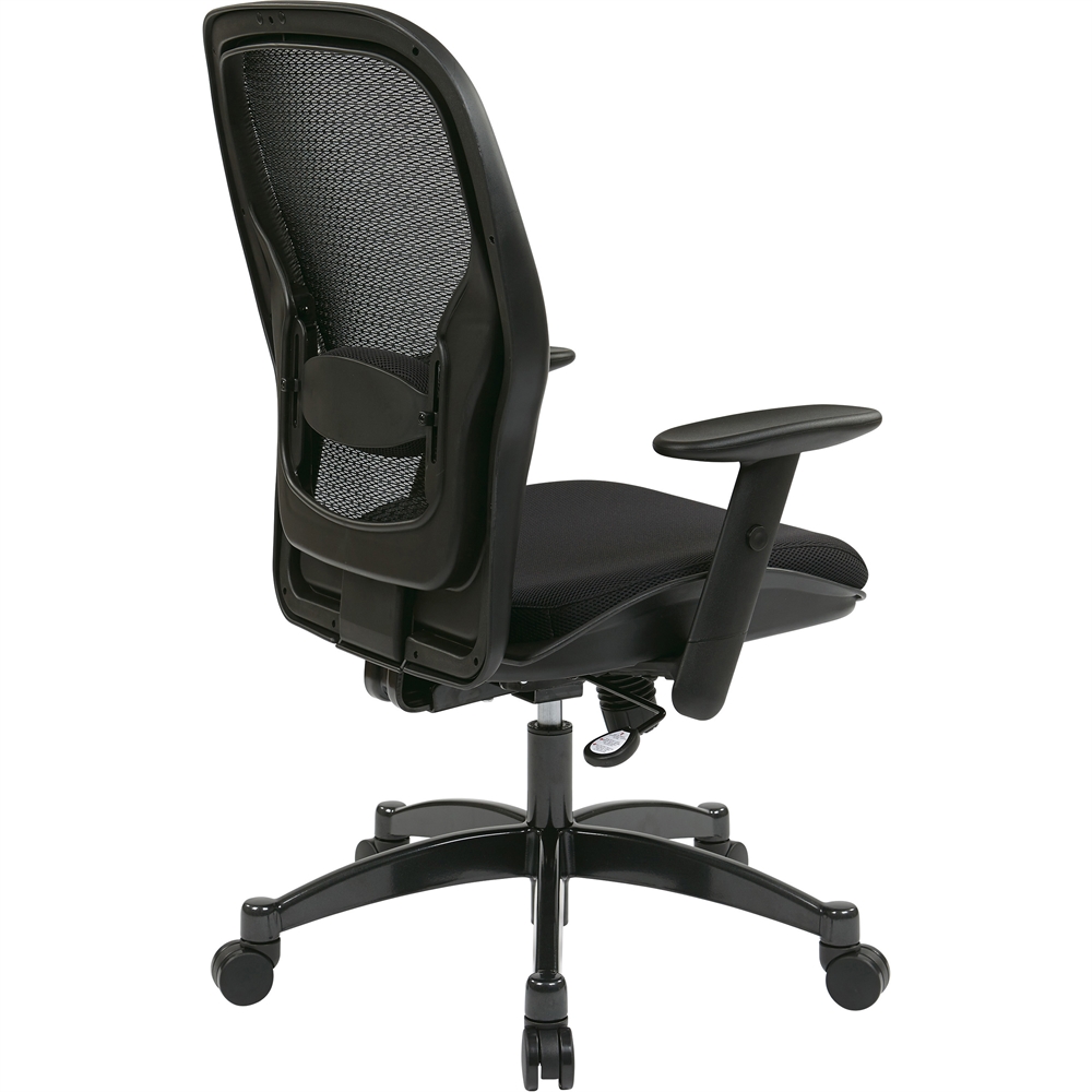 Office Star Space 2300 Matrex Managerial Mid-Back Mesh Chair - Mesh Black Seat - Mesh Back - 5-star Base - Black - 20" Seat Width x 19.50" Seat Depth - 27.3" Width x 25.8" Depth x 46.3" Height. Picture 5
