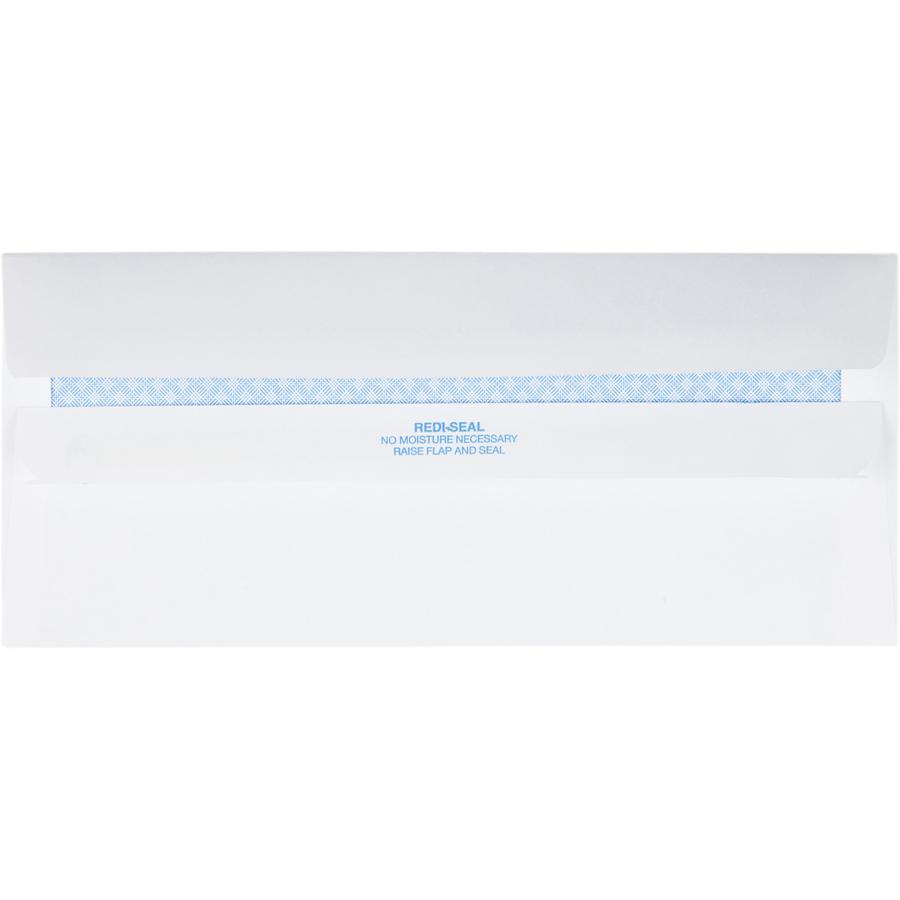 Quality Park No. 10 Single Window Security Tinted Business Envelopes with a Self-Seal Closure - Single Window - #10 - 4 1/8" Width x 9 1/2" Length - 24 lb - Self-sealing - Wove - 500 / Box - White. Picture 7